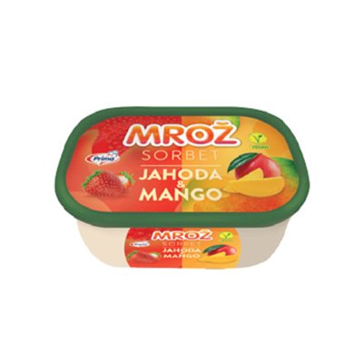 Mrož Sorbet jahoda a mango 900 ml